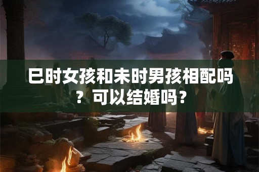 巳时女孩和未时男孩相配吗？可以结婚吗？