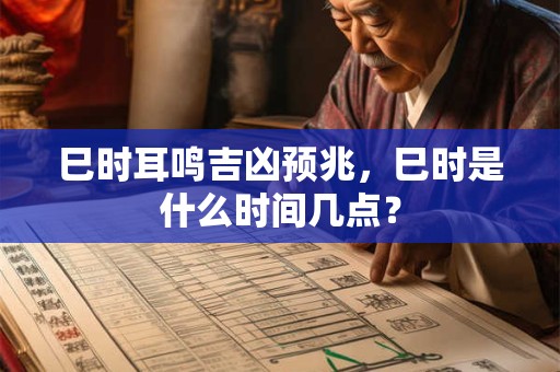 巳时耳鸣吉凶预兆，巳时是什么时间几点？