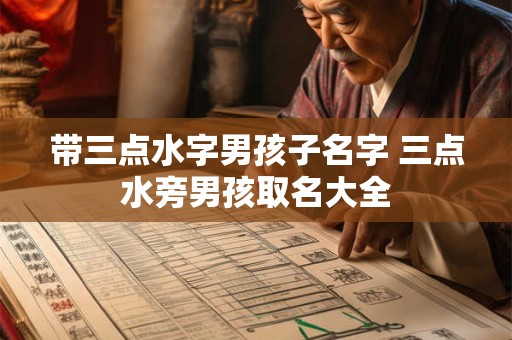 带三点水字男孩子名字 三点水旁男孩取名大全