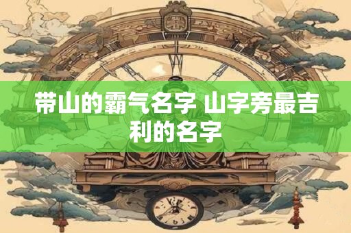 带山的霸气名字 山字旁最吉利的名字