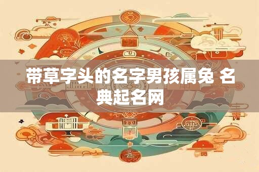 带草字头的名字男孩属兔 名典起名网