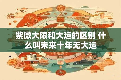 紫微大限和大运的区别 什么叫未来十年无大运