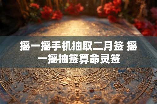 摇一摇手机抽取二月签 摇一摇抽签算命灵签