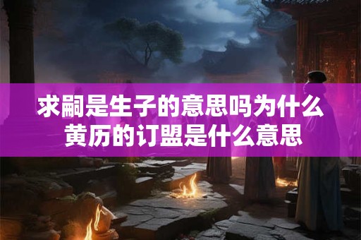 求嗣是生子的意思吗为什么 黄历的订盟是什么意思