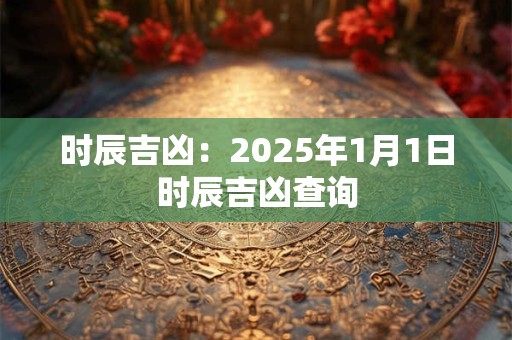 时辰吉凶：2025年1月1日时辰吉凶查询