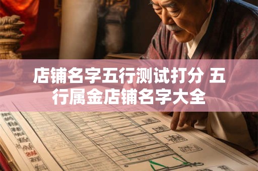 店铺名字五行测试打分 五行属金店铺名字大全