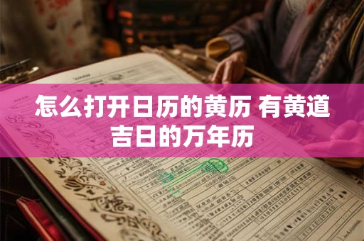 怎么打开日历的黄历 有黄道吉日的万年历