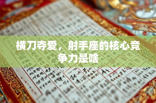 横刀夺爱，射手座的核心竞争力是啥
