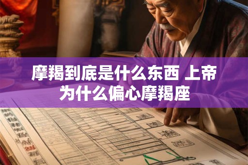 摩羯到底是什么东西 上帝为什么偏心摩羯座