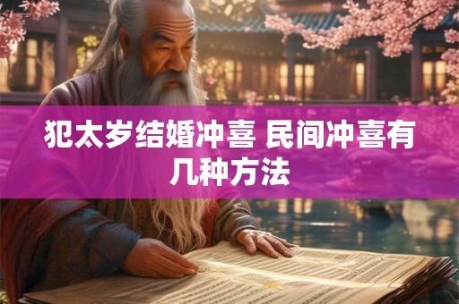 犯太岁结婚冲喜 民间冲喜有几种方法