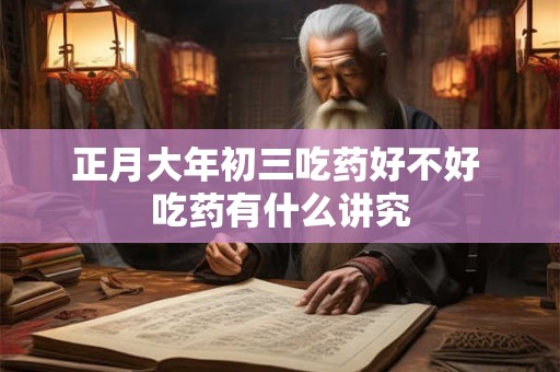 正月大年初三吃药好不好 吃药有什么讲究