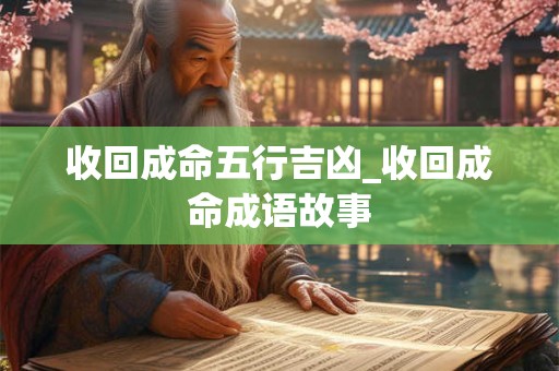 收回成命五行吉凶_收回成命成语故事