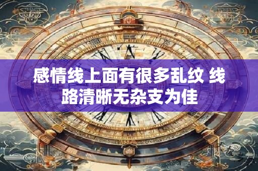 感情线上面有很多乱纹 线路清晰无杂支为佳