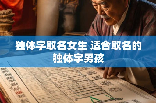 独体字取名女生 适合取名的独体字男孩