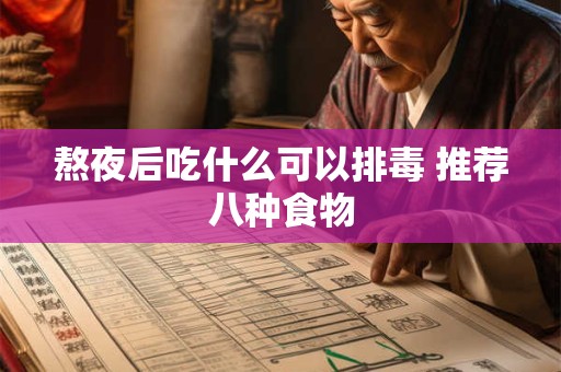 熬夜后吃什么可以排毒 推荐八种食物