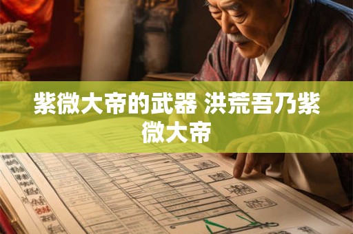 紫微大帝的武器 洪荒吾乃紫微大帝