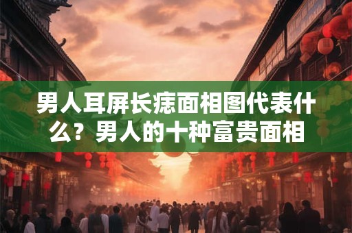 男人耳屏长痣面相图代表什么？男人的十种富贵面相