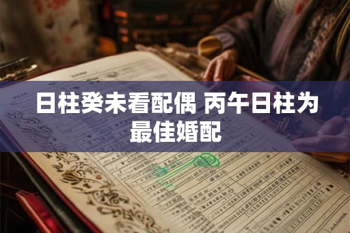 日柱癸未看配偶 丙午日柱为最佳婚配