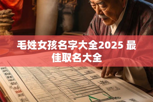 毛姓女孩名字大全2025 最佳取名大全