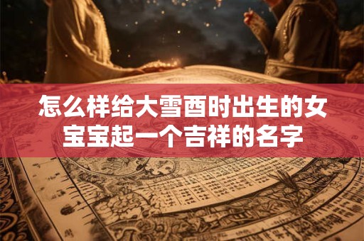 怎么样给大雪酉时出生的女宝宝起一个吉祥的名字