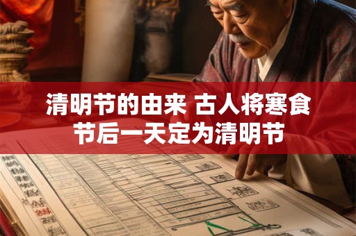 清明节的由来 古人将寒食节后一天定为清明节