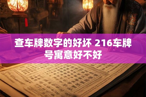 查车牌数字的好坏 216车牌号寓意好不好