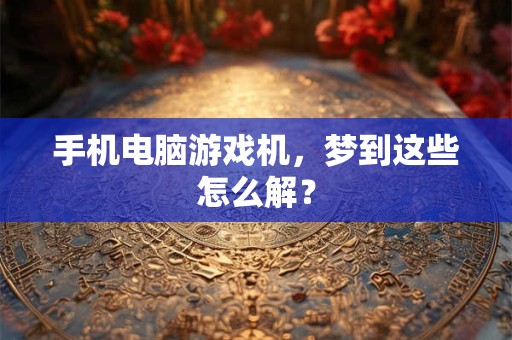 手机电脑游戏机，梦到这些怎么解？
