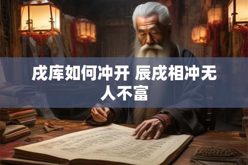 戌库如何冲开 辰戌相冲无人不富