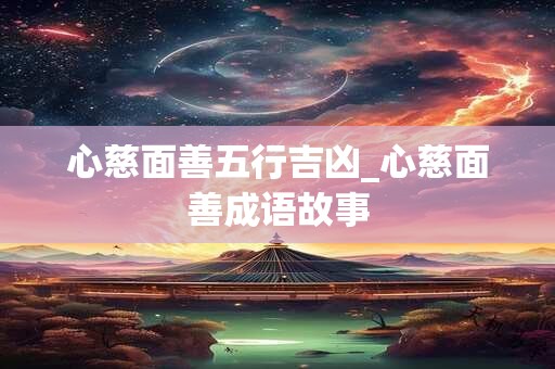 心慈面善五行吉凶_心慈面善成语故事
