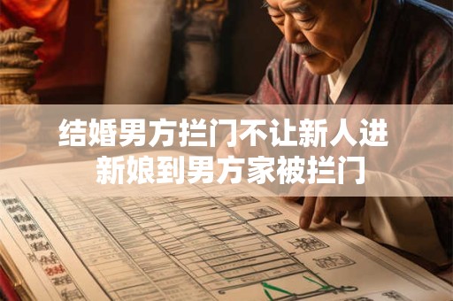 结婚男方拦门不让新人进  新娘到男方家被拦门