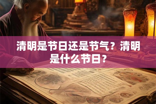 清明是节日还是节气？清明是什么节日？