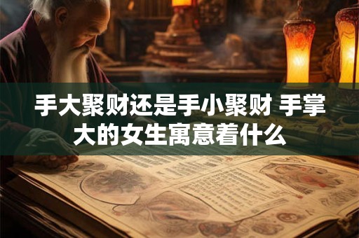 手大聚财还是手小聚财 手掌大的女生寓意着什么