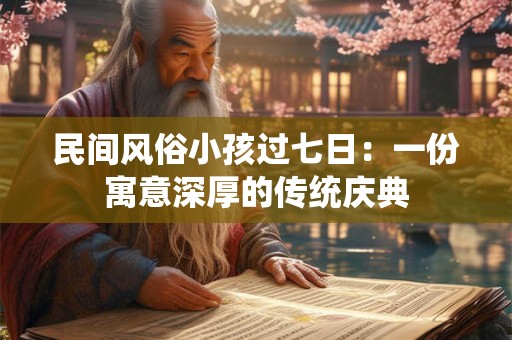 民间风俗小孩过七日：一份寓意深厚的传统庆典