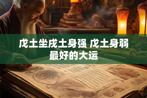 戊土坐戌土身强 戊土身弱最好的大运