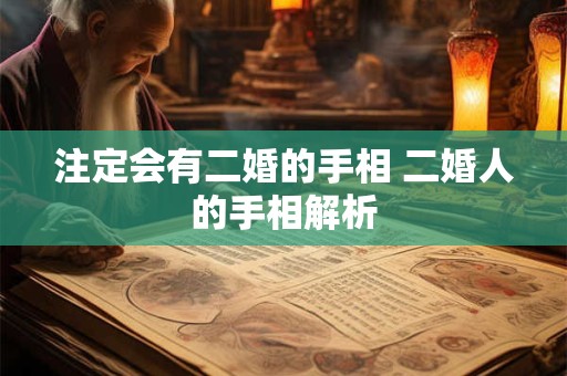 注定会有二婚的手相 二婚人的手相解析