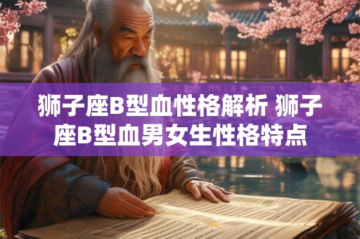 狮子座B型血性格解析 狮子座B型血男女生性格特点