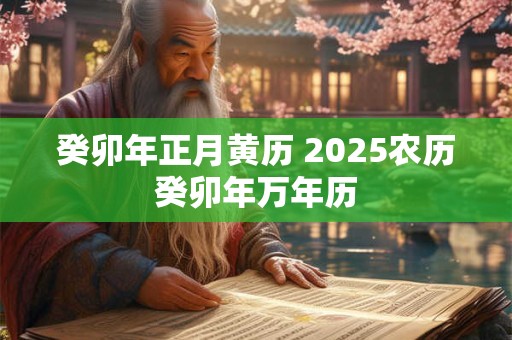 癸卯年正月黄历 2025农历癸卯年万年历