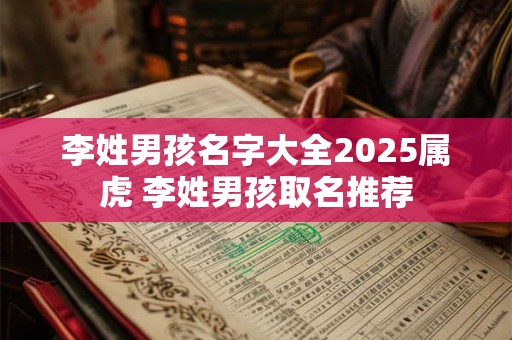 李姓男孩名字大全2025属虎 李姓男孩取名推荐