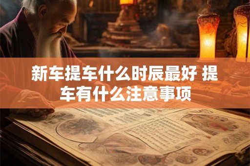 新车提车什么时辰最好 提车有什么注意事项