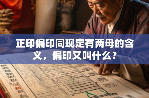 正印偏印同现定有两母的含义，偏印又叫什么？