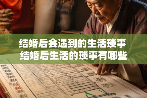结婚后会遇到的生活琐事 结婚后生活的琐事有哪些