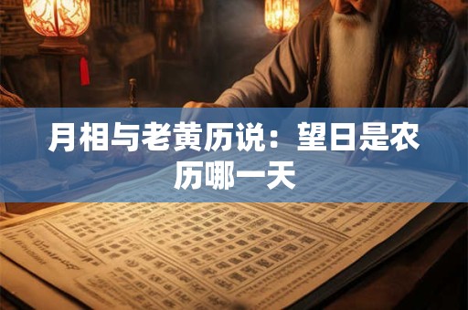 月相与老黄历说：望日是农历哪一天