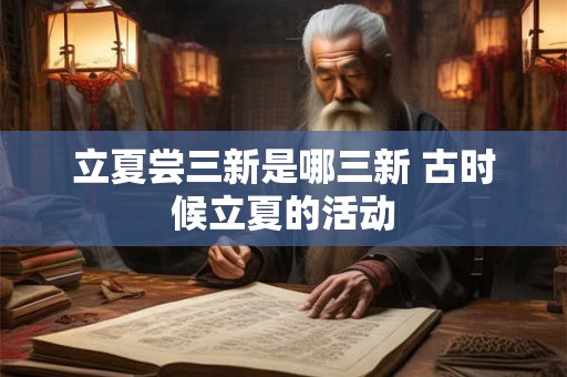 立夏尝三新是哪三新 古时候立夏的活动