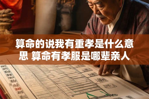算命的说我有重孝是什么意思 算命有孝服是哪辈亲人