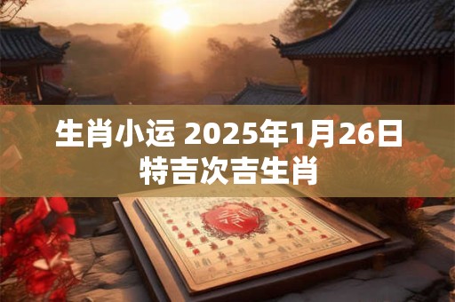 生肖小运 2025年1月26日特吉次吉生肖