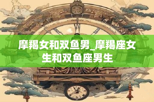 摩羯女和双鱼男_摩羯座女生和双鱼座男生