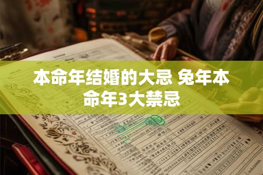 本命年结婚的大忌 兔年本命年3大禁忌