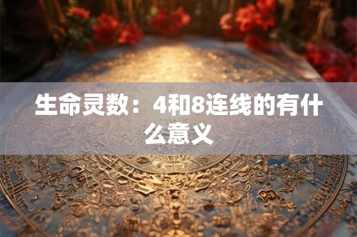 生命灵数：4和8连线的有什么意义