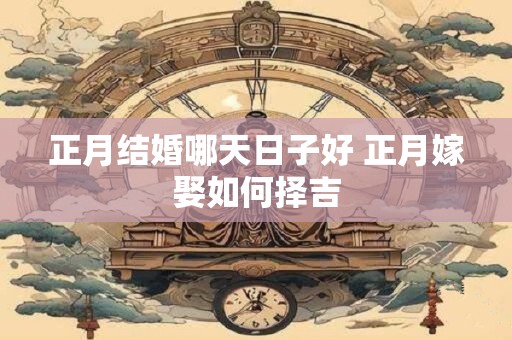 正月结婚哪天日子好 正月嫁娶如何择吉