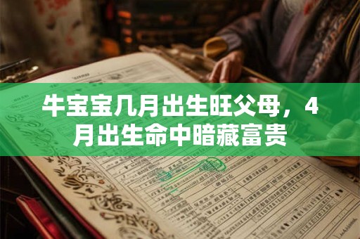 牛宝宝几月出生旺父母，4月出生命中暗藏富贵
